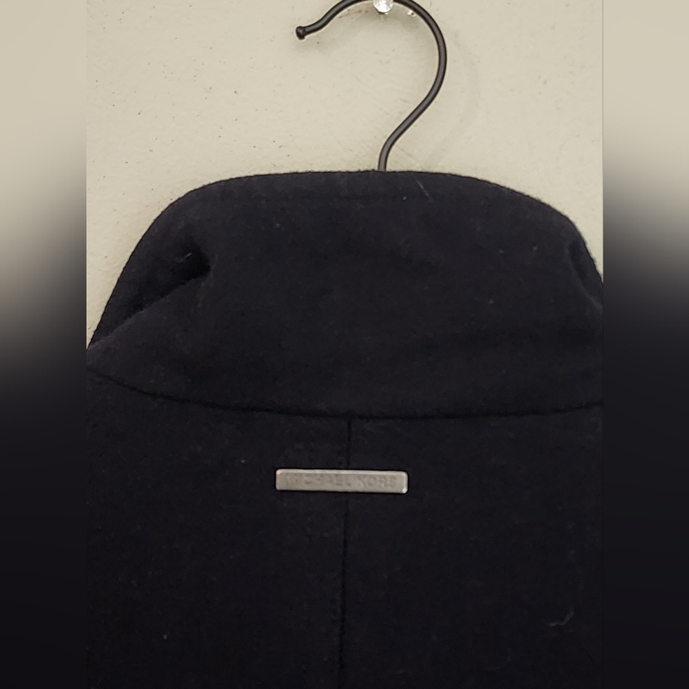 MICHAEL Michael Kors Wool Blend Military Field Lined Insulated Black Coa… - Picture 7 of 13